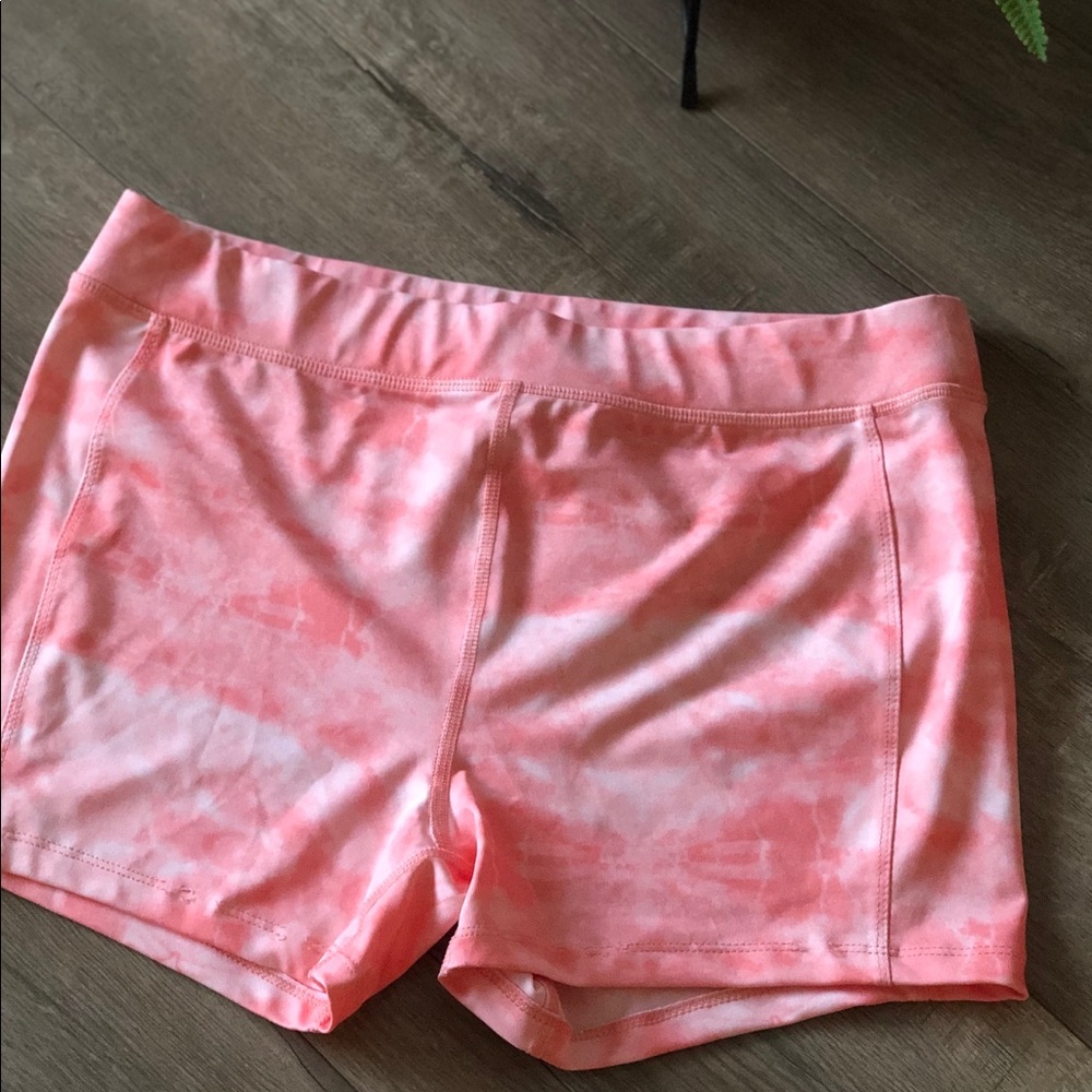Forever21 orange tie dye workout shorts